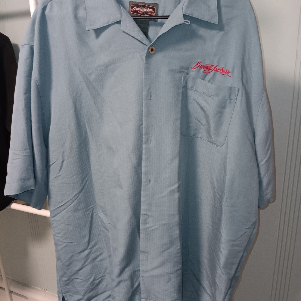NICE BARRETT JACKSON BUTTON DOWN SHIRT SIZE XL EMBROIDERED
